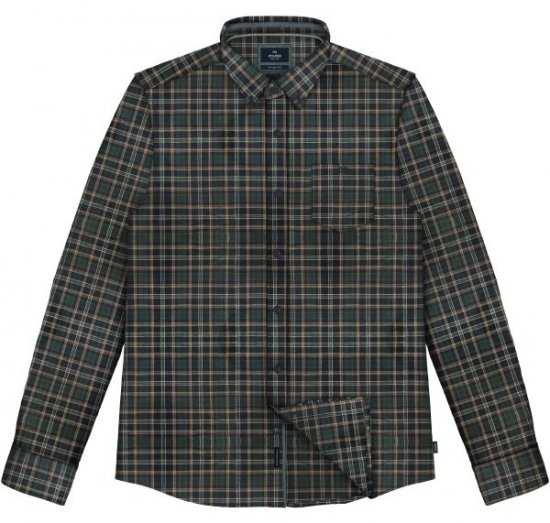 Double Outfitters FS-5230 Cămașă în carouri Verde închis/Bej - Cămăși - Cămăși Bărbați Mărimi Mari