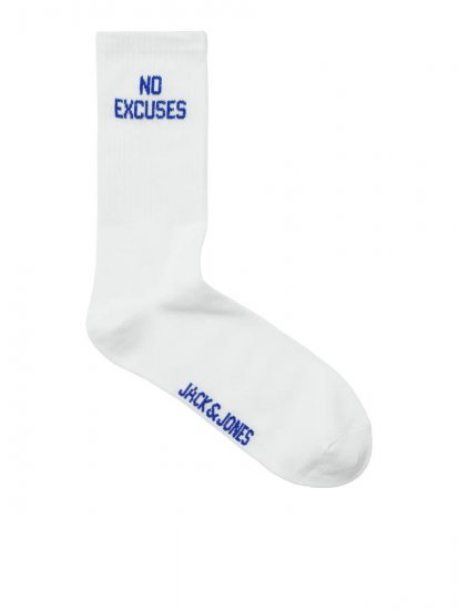 Jack & Jones Power Statements Șosete de tenis Alb 3-pack - Lenjerie intimă & costum baie - Lenjerie Intimă Bărbați Mărimi Mari