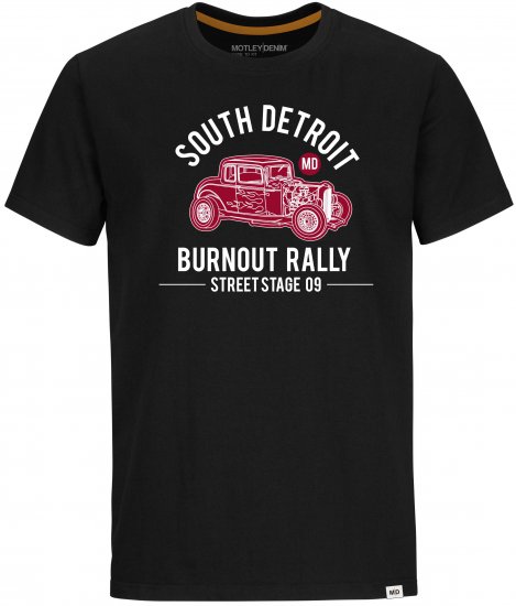 Motley Denim Grimsby T-shirt Black - Tricouri - Tricouri Bărbați Mărimi Mari