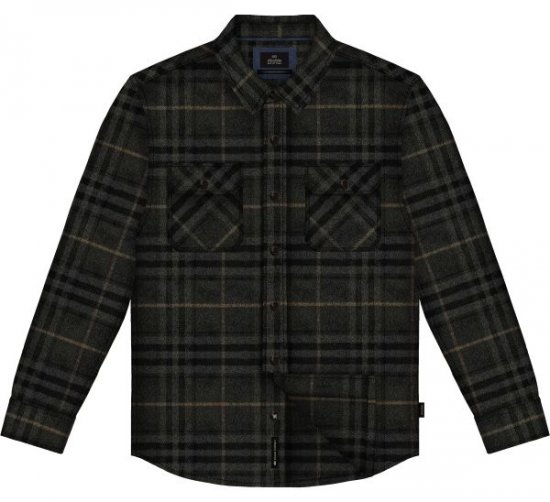 Double Outfitters GS-5233 Cămașă din flanel Negru/Gri - Cămăși - Cămăși Bărbați Mărimi Mari