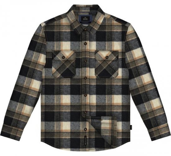 Double Outfitters GS-5233 Cămașă din flanel Albastru marin/Bej - Cămăși - Cămăși Bărbați Mărimi Mari
