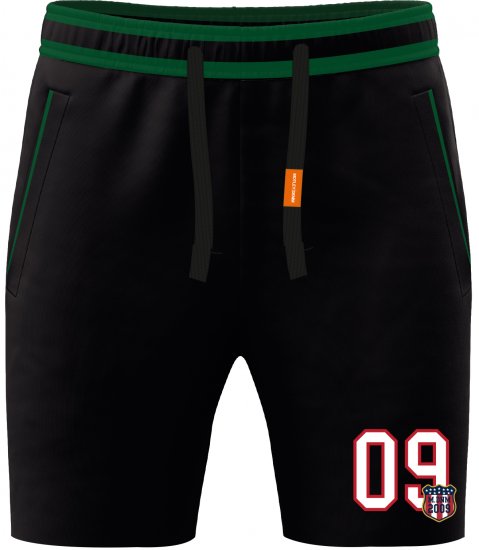 Motley Denim Harrogate Sweatshorts Black - Pantaloni trening - Pantaloni Trening Bărbați Mărimi Mari