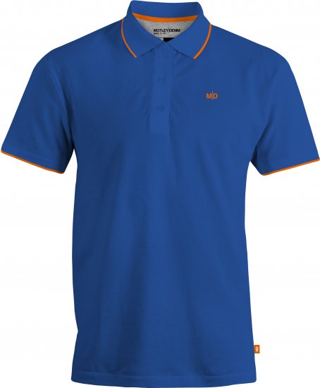 Motley Denim Helsinki Polo Royal Blue - Tricouri polo - Tricouri Polo Bărbați Mărimi Mari