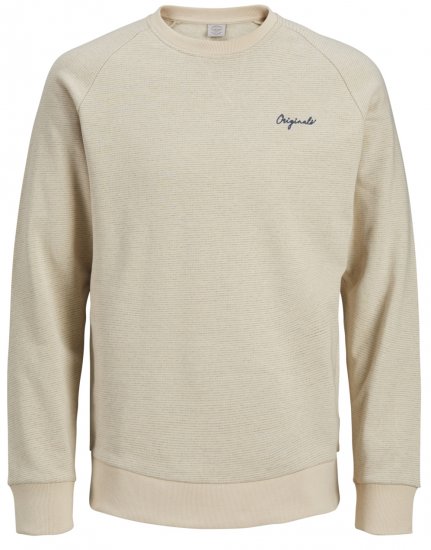 Jack & Jones Hide Sweatshirt Oatmeal - Pulovere & hanorace - Pulovere & Hanorace Bărbați Mărimi Mari