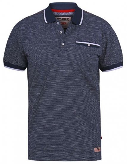 D555 Hornet Fine Stripe Jersey Polo - Tricouri polo - Tricouri Polo Bărbați Mărimi Mari
