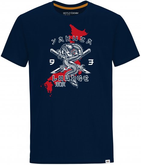 Motley Denim T-shirt Huntington Navy - Tricouri - Tricouri Bărbați Mărimi Mari