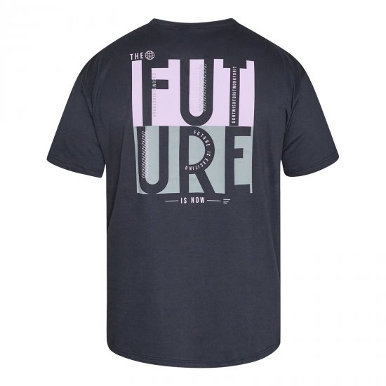 North Latitude T-Shirt With Back Print Negru - TALL T-shirts - Tricouri pentru Bărbați Înalți