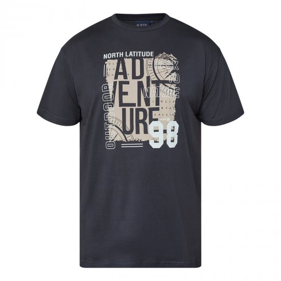North Latitude Adventure 98 Graphic Tee Negru - TALL T-shirts - Tricouri pentru Bărbați Înalți