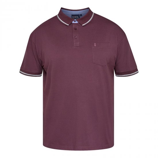 North Latitude Superflex Polo Aubergine - TALL tricouri polo - Tricouri polo TALL pentru bărbați înalți