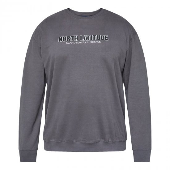 North Latitude Crewneck Sweatshirt Gri/Cărbune - TALL pulovere - Bluze și hanorace TALL