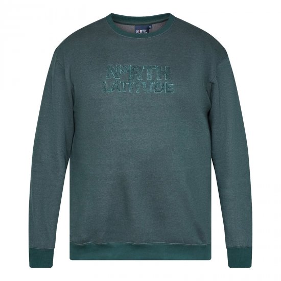 North Latitude Crewneck Logo Sweat Verde/Khaki - TALL pulovere - Bluze și hanorace TALL