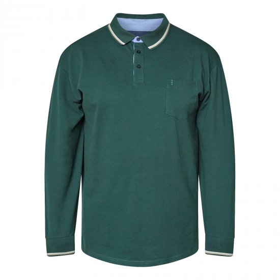 North Latitude Superflex Polo LS Verde/Khaki - Tricouri polo - Tricouri Polo Bărbați Mărimi Mari
