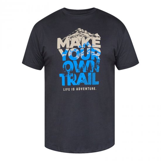 North Latitude Trail T-Shirt Negru - Tricouri - Tricouri Bărbați Mărimi Mari