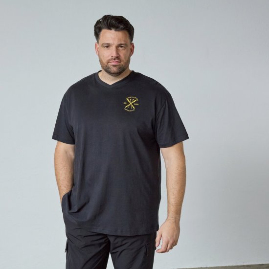 North Latitude Alpine Club T-Shirt Negru - Tricouri - Tricouri Bărbați Mărimi Mari