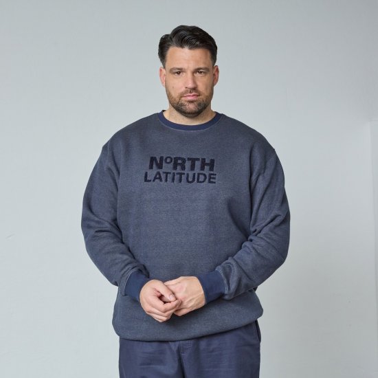 North Latitude Crewneck Logo Sweat Albastru marin - Pulovere & hanorace - Pulovere & Hanorace Bărbați Mărimi Mari