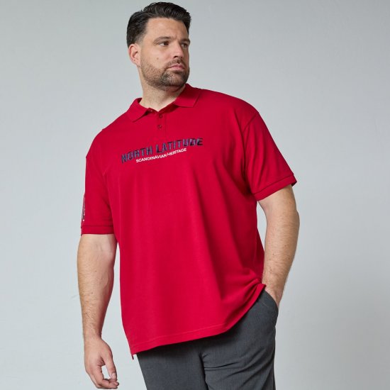 North Latitude Logo Polo Galben/portocaliu - Tricouri polo - Tricouri Polo Bărbați Mărimi Mari