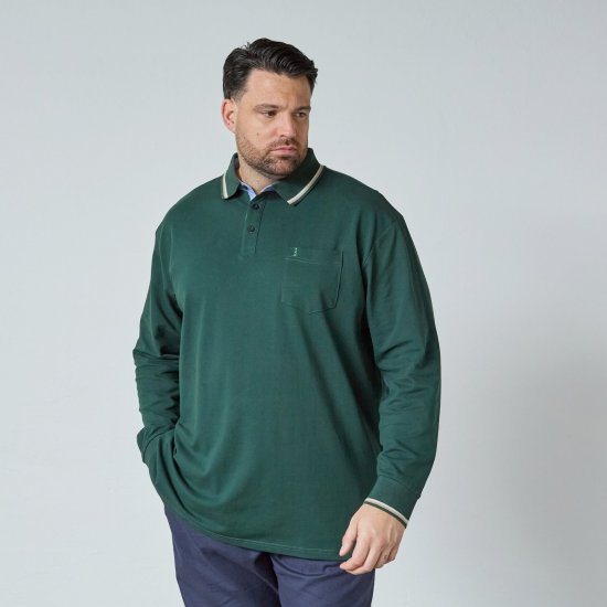 North Latitude Superflex Polo LS Verde/Khaki - Tricouri polo - Tricouri Polo Bărbați Mărimi Mari