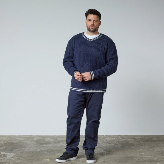 North Latitude V-Neck Knit Albastru marin - TALL pulovere - Bluze și hanorace TALL