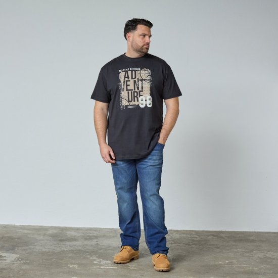 North Latitude Adventure 98 Graphic Tee Negru - TALL T-shirts - Tricouri pentru Bărbați Înalți