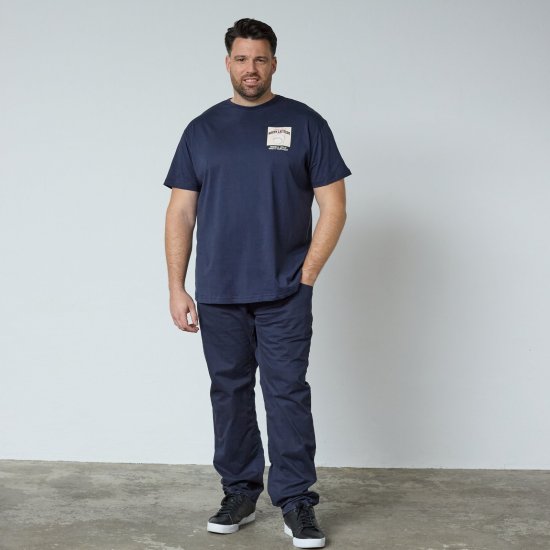 North Latitude T-Shirt With Print Albastru marin - TALL T-shirts - Tricouri pentru Bărbați Înalți