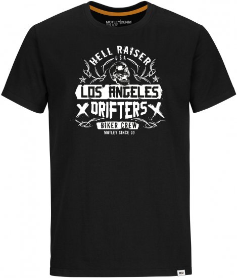 Motley Denim Albany T-shirt Black - Tricouri - Tricouri Bărbați Mărimi Mari