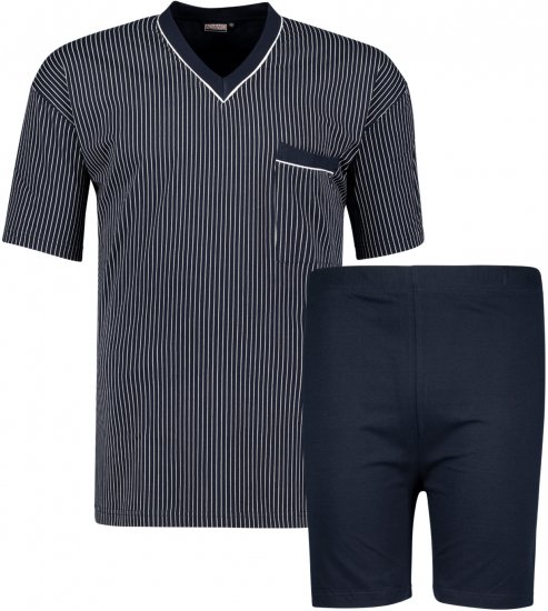 Adamo Gustav Short sleeve Pyjama Navy - Lenjerie intimă & costum baie - Lenjerie Intimă Bărbați Mărimi Mari