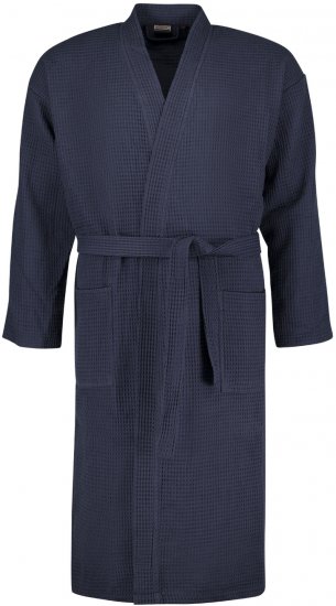 Adamo Jadon Waffelpiqué Bathrobe Navy - Lenjerie intimă & costum baie - Lenjerie Intimă Bărbați Mărimi Mari