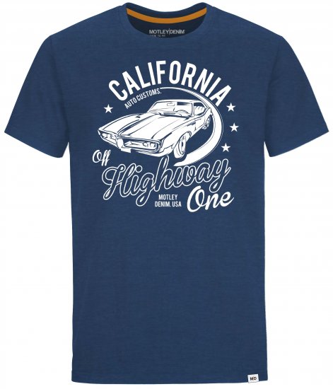 Motley Denim Ipswich T-shirt Dark Indigo - Tricouri - Tricouri Bărbați Mărimi Mari