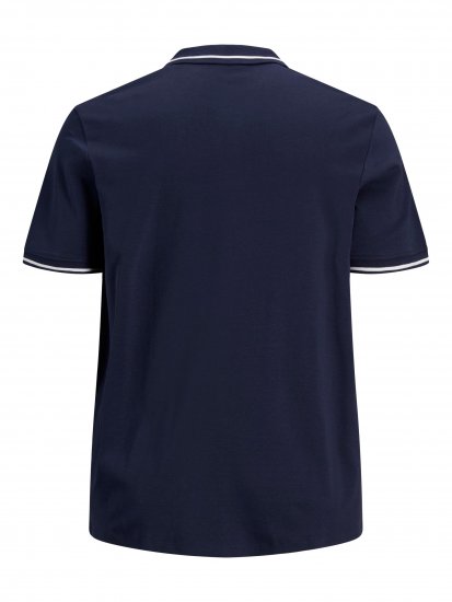 Jack & Jones Jersey Polo Navy - Tricouri polo - Tricouri Polo Bărbați Mărimi Mari