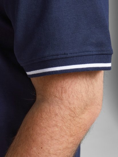 Jack & Jones Jersey Polo Navy - Tricouri polo - Tricouri Polo Bărbați Mărimi Mari