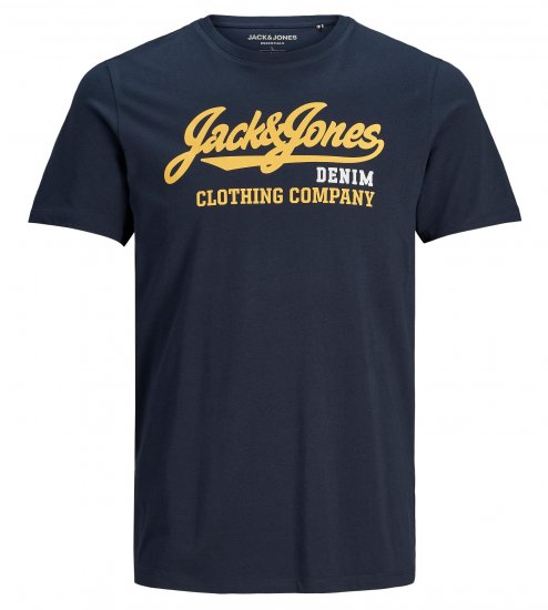 Jack & Jones Logo T-Shirt Navy - Tricouri - Tricouri Bărbați Mărimi Mari