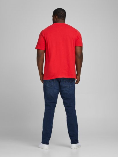 Jack & Jones Elogo T-Shirt True Red - Tricouri - Tricouri Bărbați Mărimi Mari