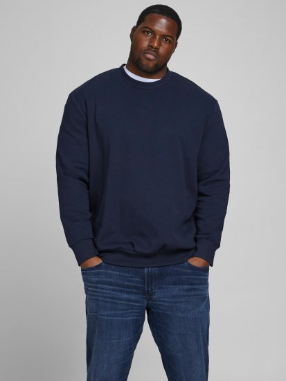 Jack & Jones Basic Sweatshirt Navy Blazer - Pulovere & hanorace - Pulovere & Hanorace Bărbați Mărimi Mari