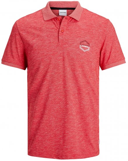 Jack & Jones Delight Polo Red - Tricouri polo - Tricouri Polo Bărbați Mărimi Mari