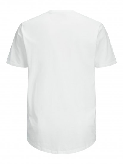 Jack & Jones NOA Crew Neck T-shirt White - Tricouri - Tricouri Bărbați Mărimi Mari