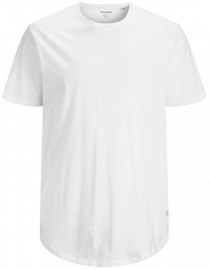 Jack & Jones NOA Crew Neck T-shirt White - Tricouri - Tricouri Bărbați Mărimi Mari