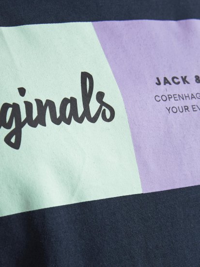 Jack & Jones Joshua T-shirt Navy - Tricouri - Tricouri Bărbați Mărimi Mari