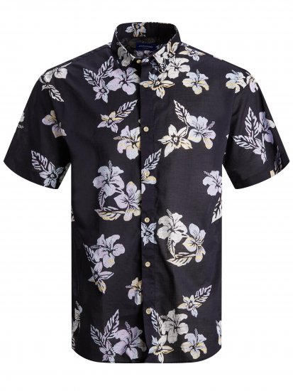 Jack & Jones Hazy Shirt S/S Dark Navy - Cămăși - Cămăși Bărbați Mărimi Mari