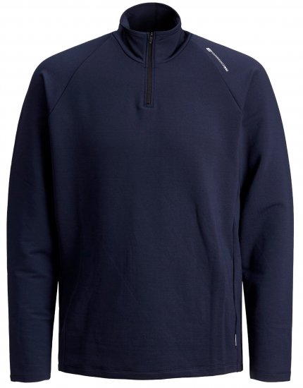 Jack & Jones Running Half Zip Sweat Navy - Pulovere & hanorace - Pulovere & Hanorace Bărbați Mărimi Mari