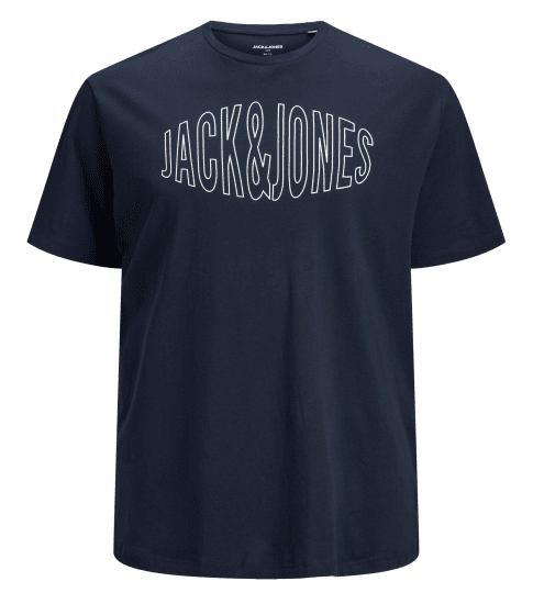 Jack & Jones Preston Crew Neck T-Shirt Navy - Tricouri - Tricouri Bărbați Mărimi Mari