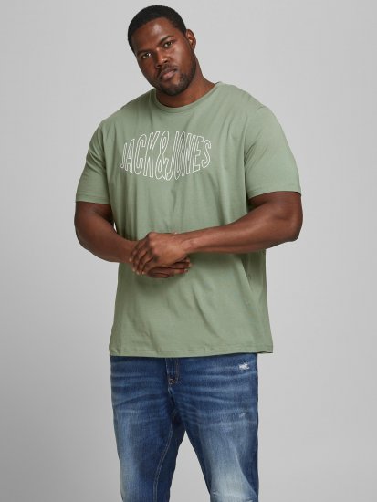 Jack & Jones Preston T-Shirt Sea Spray - Tricouri - Tricouri Bărbați Mărimi Mari