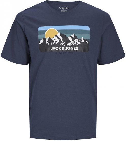 Jack & Jones PEAK T-Shirt Navy Blazer - Tricouri - Tricouri Bărbați Mărimi Mari