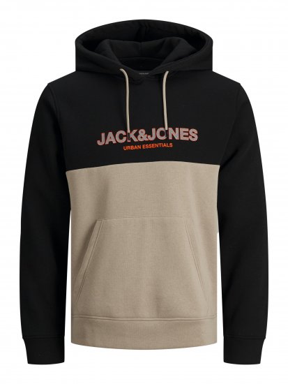 Jack & Jones JJEURBAN BLOCKING SWEAT Beige - Pulovere & hanorace - Pulovere & Hanorace Bărbați Mărimi Mari