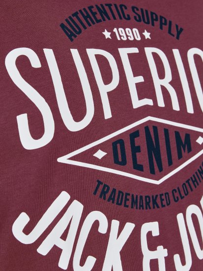 Jack & Jones JJELOGO TEE Hawthorn Rose - Tricouri - Tricouri Bărbați Mărimi Mari