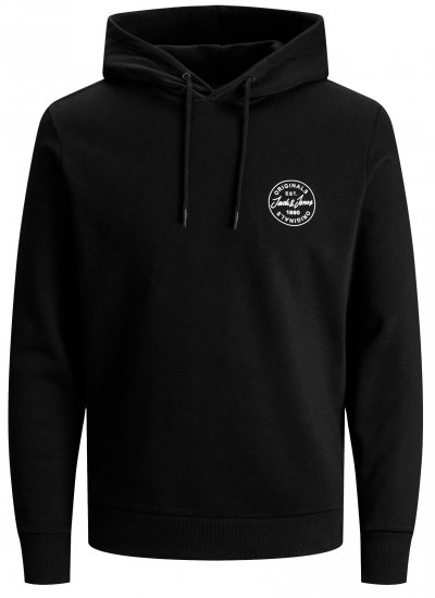 Jack & Jones JJESHARK SWEAT Hoodie Black - Pulovere & hanorace - Pulovere & Hanorace Bărbați Mărimi Mari