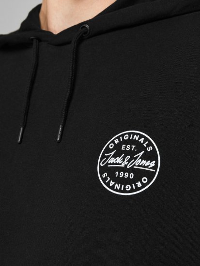 Jack & Jones JJESHARK SWEAT Hoodie Black - Pulovere & hanorace - Pulovere & Hanorace Bărbați Mărimi Mari