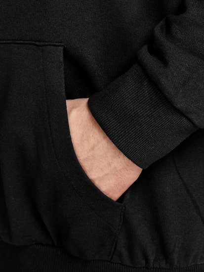 Jack & Jones JJESHARK SWEAT Hoodie Black - Pulovere & hanorace - Pulovere & Hanorace Bărbați Mărimi Mari