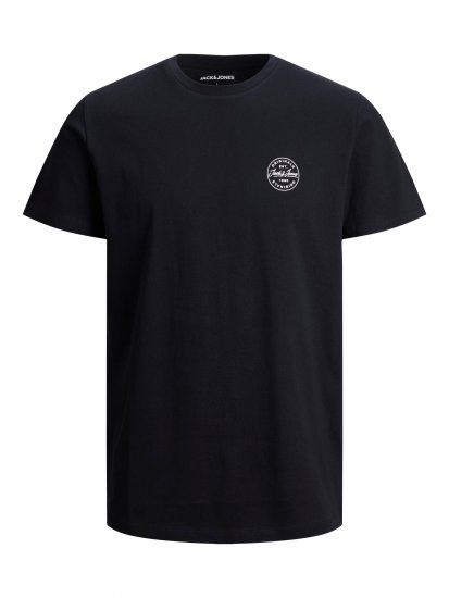 Jack & Jones JJESHARK TEE Black - Tricouri - Tricouri Bărbați Mărimi Mari