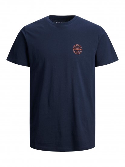 Jack & Jones JJESHARK TEE Navy - Tricouri - Tricouri Bărbați Mărimi Mari