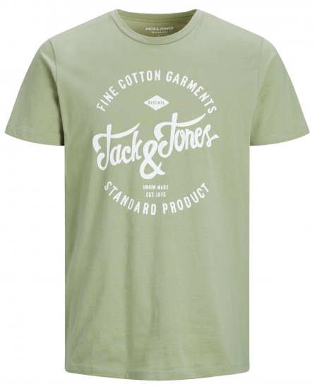 Jack & Jones JJERAFA TEE Light Green - Tricouri - Tricouri Bărbați Mărimi Mari